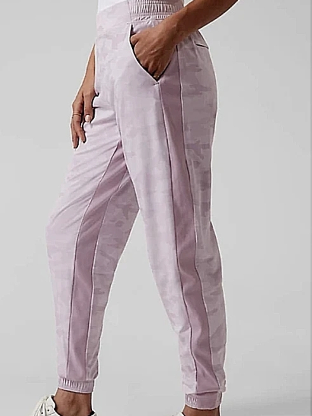 Athleta Brooklyn Lined Camo Joggers Pastel Lavender Womens 12T Camo Print - Picture 2 of 12